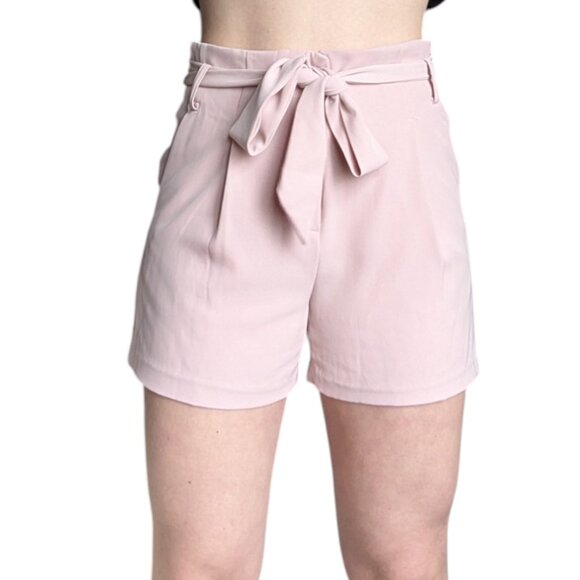 Dynamite Light Pink Dress Shorts with Pockets and Adjustable Waist Tie Women S - Picture 1 of 9